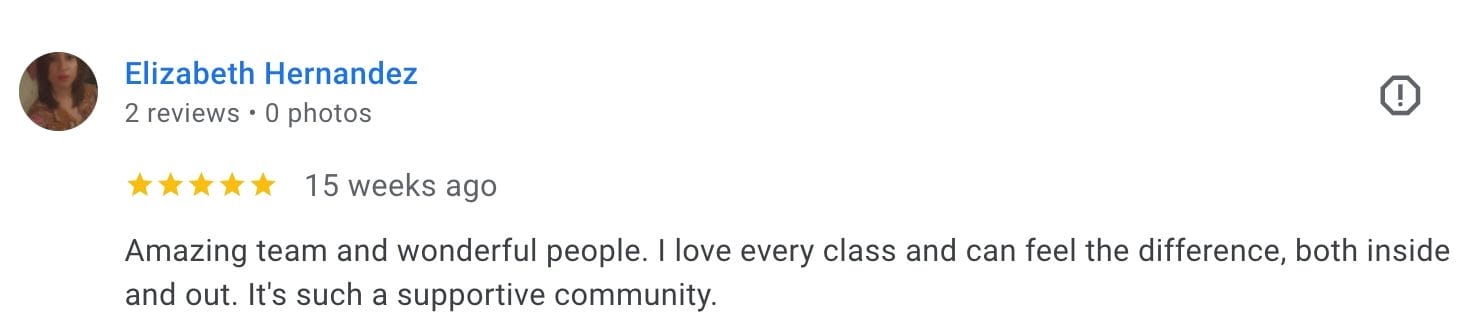 Elizabeth Hernandez Google Review